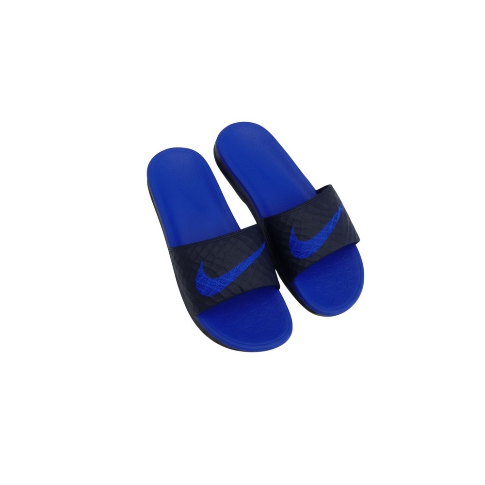 Nike Benassi Solarsoft Slides Mens 8 Blue Black 705474-440 Athletic Sandals